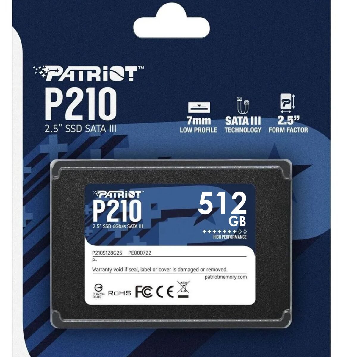 DISCO SSD 512GB PATRIOT - Imagen 1