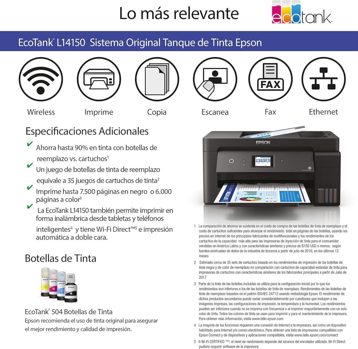 IMPRESORA EPSON L14150 - Imagen 7