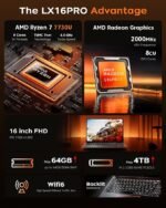 PORTATIL ACEMAGIC LX16 AMD RYZEN 7-7330U 16GB/512GB RADEON RX VEGA 8 16" FHD - Imagen 5